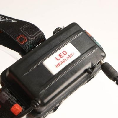 Фонарь налобный, аккумуляторный "Мастер К", 5 реж, T6 и COB лента, 200 лм,ЗУ 220V 5.5х8.5 см