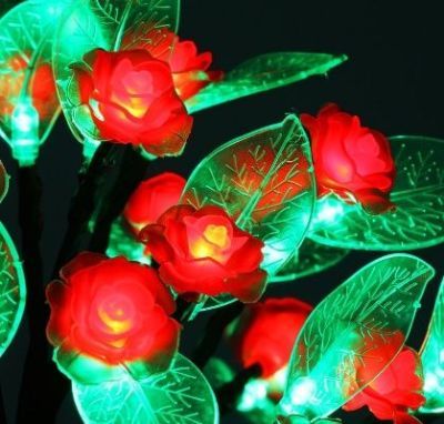 Светодиодный куст "Роза №1" улич. (0,4 м., красный)