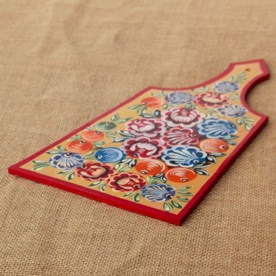 Доска разделочная «Цветы», городецкая роспись