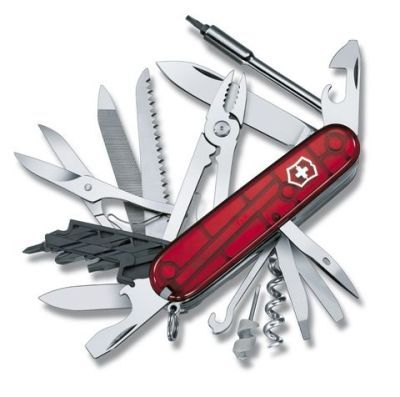 Victorinox CyberTool 41 Red translucent Нож складной (арт. - 1.7775.T)