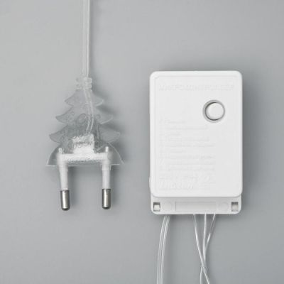 Гирлянда «Нить» 20 м, IP20, прозрачная нить, 200 LED, свечение мульти, 8 режимов, 220 В