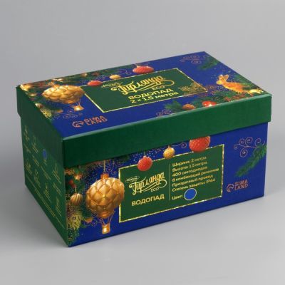 Гирлянда «Водопад» 2 × 1.5 м, IP44, прозрачная нить, 400 LED, свечение синее, 8 комбинаций режимов, 220 В