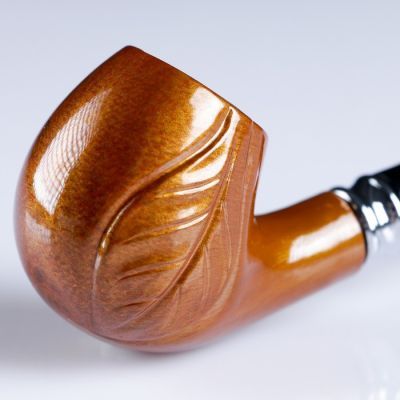 Трубка "Командор" классическая, с узором, коричневая 8х16.5х4.5 см