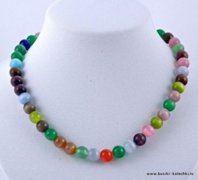 Бусы Кошачий Глаз "Цветоморфозы" арт. НКГ-1(10)-45-8