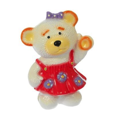 Копилка "Медведица в платье", глянец, разноцветная, 31 см, микс