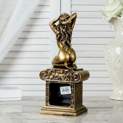 Часы настольные "Эрато", цвет золото, 26х11.5х7.5 см