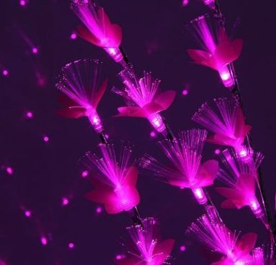 Светодиодный куст "Цветок павлин" улич. (1,5 м., розовый)