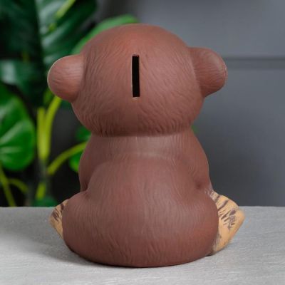 Копилка "Мишка Гришка", акрил, коричневая, 21 см