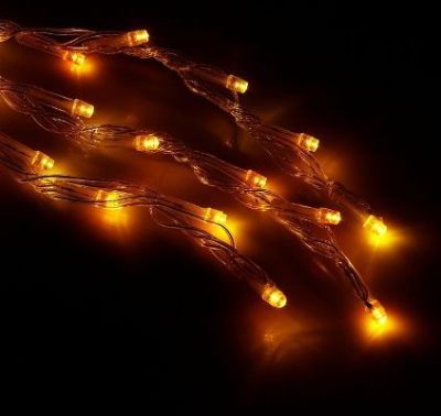 Гирлянда уличная "Дождь" (Ш:2 м,В:3 м., нить силикон, жёлтый)