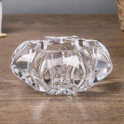 Подсвечник стекло на 1 свечу "Цветок" прозрачный 4,2х9х9 см