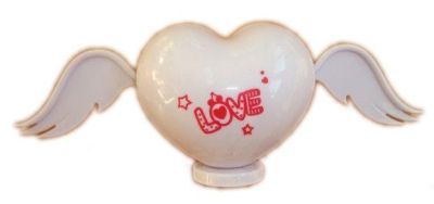 Flip-Flap "Сердечко с крыльями" на солнечных батарейках (19х6,5см)