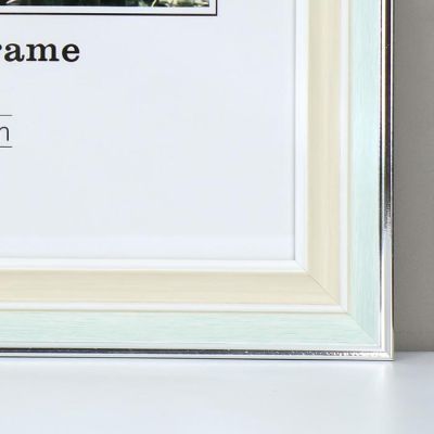 Фоторамка пластик 30х40 см "Светлая бирюза и сливки" 46,8х36,8х2 см