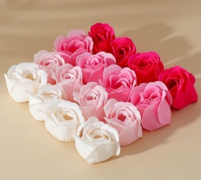 Набор мыльных лепестков "Цвети от счастья" (16 роз розовых оттенков)