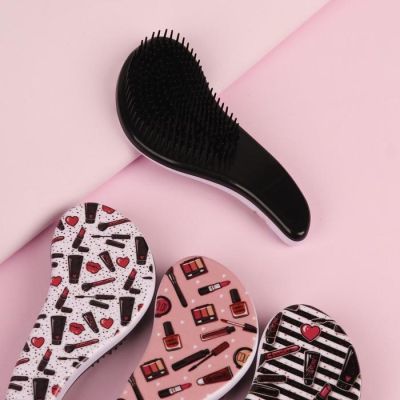 Расчёска массажная, 5,5 × 14,5 см, рисунок МИКС