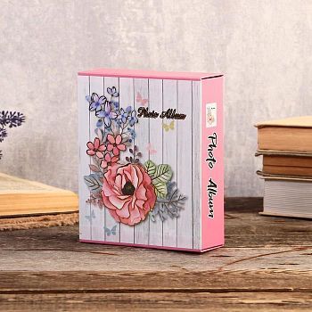 Фотоальбом на 40 фото 10х15 см "Цветы на досках" в коробке с зол.обводкой МИКС 17х14х5 см