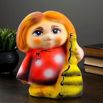 Копилка "Домовенок с веником" 25см