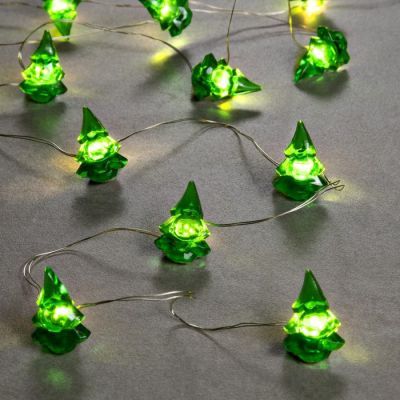 Гирлянда «Нить» 2 м роса с насадками «Ёлочка», IP20, серебристая нить, 20 LED, свечение тёплое белое, 2 режима, ААх2