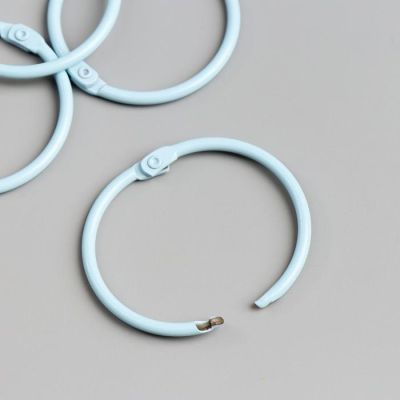 Кольца для альбома "Рукоделие" KDA-045/4, 0,45 см, 4 шт, голубой