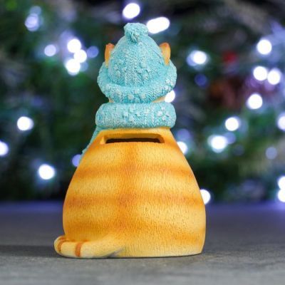 Копилка "Кошка Шарлотта" рыжая, 10х10х14,5см