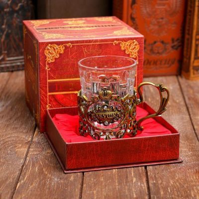 Подстаканник со стаканом «Любимая бабушка», 180 мл