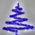Гирлянда «Мишура» 2 м роса, IP20, синяя нить, 44 LED, 8 слоёв, d=3 см, свечение белое, ААх2