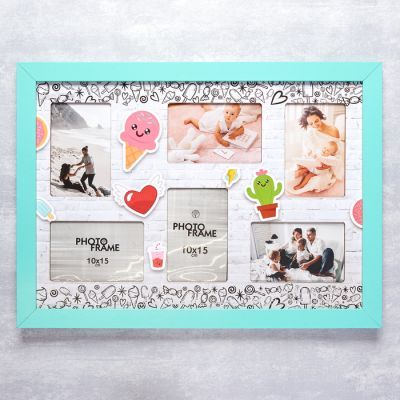 Фоторамка МДФ "Мороженки" на 6 фото 52х36 см.