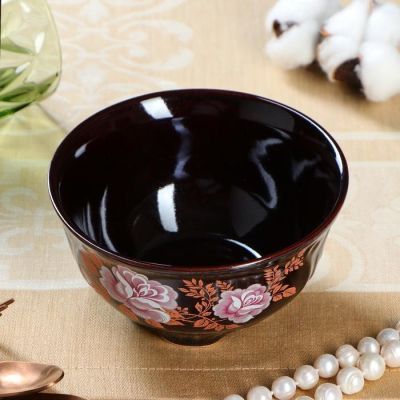 Салатник "Сумской", коричневый с деколью, 0.45 л, микс