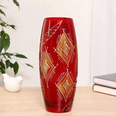 Ваза "Геометрия" d-горл.-7,5см 26см микс