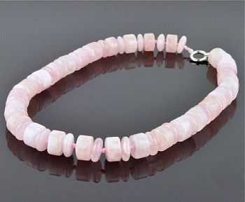 Бусы Кварц Розовый  "Клементина" арт.П3159