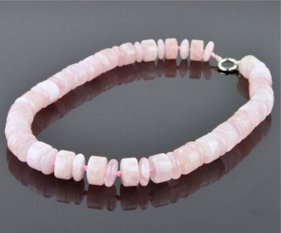 Бусы Кварц Розовый  "Клементина" арт.П3159