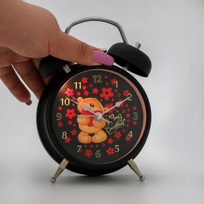 Будильник "I Love you", дискретный ход, 17 х 11 см, d=9 см