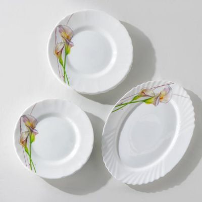 Сервиз столовый Доляна «Дивные каллы», 37 предметов