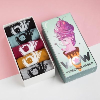 Набор женских носков "Чудесный набор" 5 пар, р-р 36-39