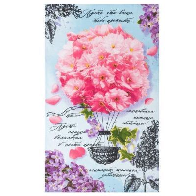 Полотенце кух "Доляна" Волшебная весна 34*60 см, рогожка, 100% хлопок 160 гр/м