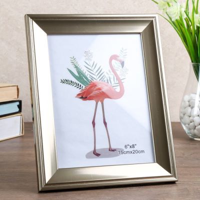 Фоторамка пластик 15х20 см "Патрик" тёмное серебро 24,4х19,4 см