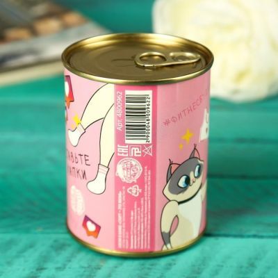 Носки в банке "Спорт - это жизнь" (женские р. 23-25, цвет микс)