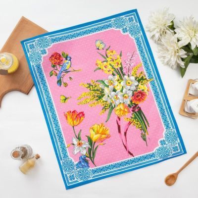 Полотенце Этель "Летнее настроение" (вид 3) 45*60см, вафля, 160гр/м2, 100% хлопок