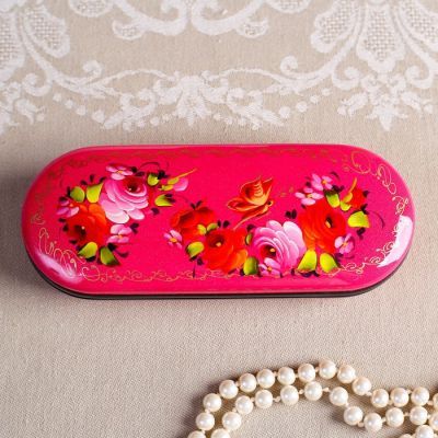 Футляр для очков, отдел на клапане, цвет фиолетовый