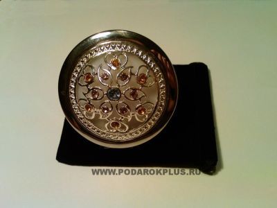 Зеркальце со стразами  ручной работы №12