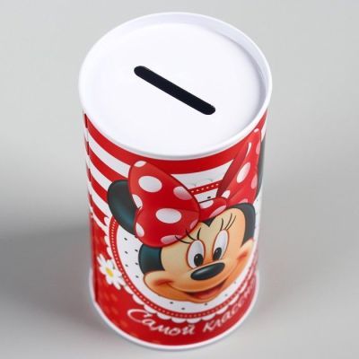 Копилка детская "Самой классной", Минни Маус, 6,5 х 12 см