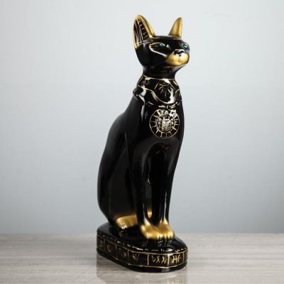 Копилка "Кот Сфинкс", покрытие лак, чёрная, 43 см