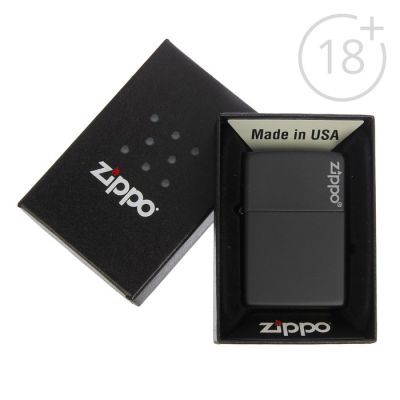 Зажигалка ZIPPO 218ZL Classic с покрытием Black Matte