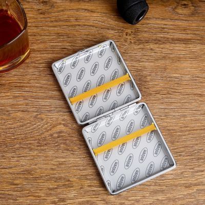 Портсигар "Стуруман", чёрный, 9х10 см