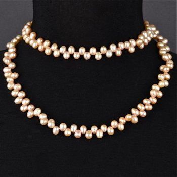 Бусы Жемчуг "Облепиха" арт.П3394