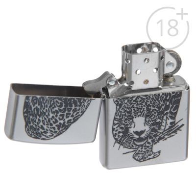 Зажигалка ZIPPO 205 Leopard с покрытием Satin Chrome