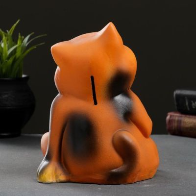 Копилка "Кот с кружкой" 19х16х17см