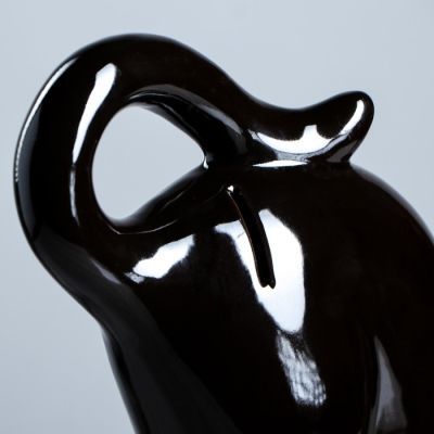 Копилка "Кот сиамский", покрытие глазурь, чёрная, 33 см