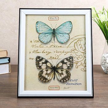 Фоторамка пластик 20х25 см "Доминика" белая с чёрным обрамлением 27,5х22,5 см