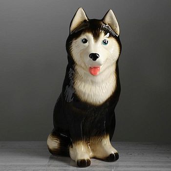 Копилка "Лайка", глазурь, чёрный цвет, 38 см