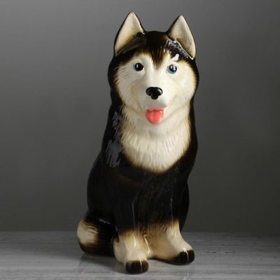 Копилка "Лайка", глазурь, чёрный цвет, 38 см